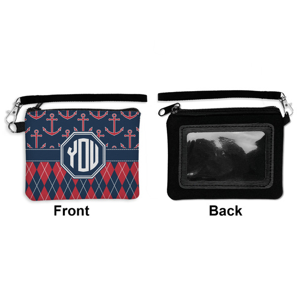 Anchors & Argyle Wristlet ID Cases - Front & Back