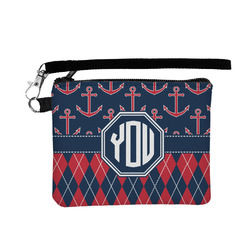 Anchors & Argyle Wristlet ID Case w/ Monogram