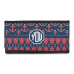 Anchors & Argyle Leatherette Ladies Wallet (Personalized)