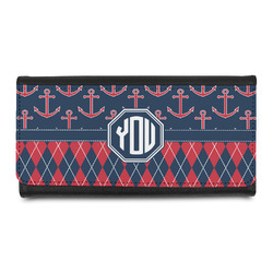 Anchors & Argyle Leatherette Ladies Wallet (Personalized)