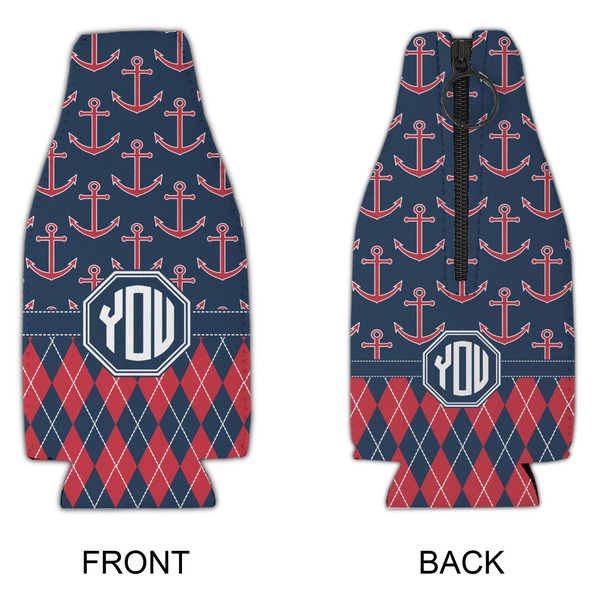Anchors & Argyle Zipper Bottle Cooler - APPROVAL