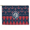 Anchors & Argyle Zipper Pouch - Large - 12.5"x8.5" (Personalized)