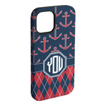 Anchors & Argyle iPhone Case - Rubber Lined - iPhone 15 Pro Max (Personalized)