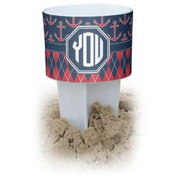 Anchors & Argyle White Beach Spiker Drink Holder (Personalized)