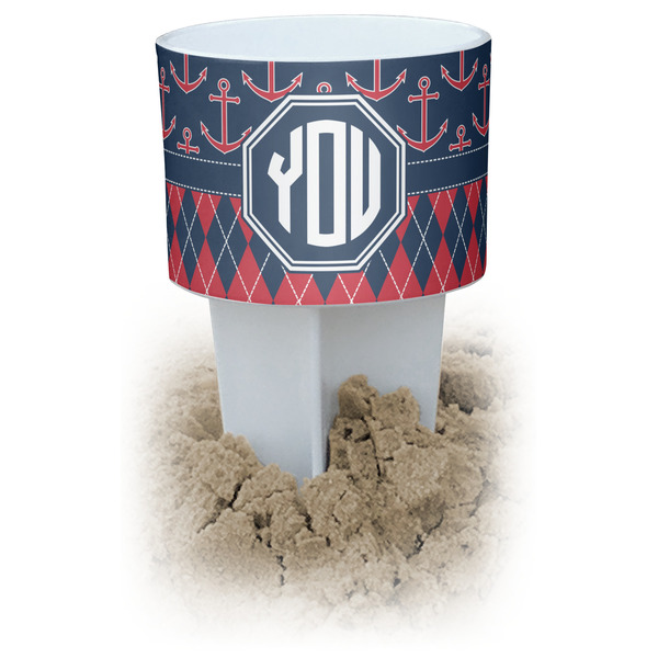 Custom Anchors & Argyle Beach Spiker Drink Holder (Personalized)