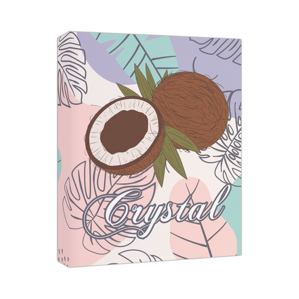 Custom Coconut and Leaves Canvas Print (Personalized)