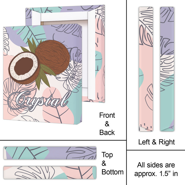 Coconut and Leaves 11x14 - Canvas Print - Approval