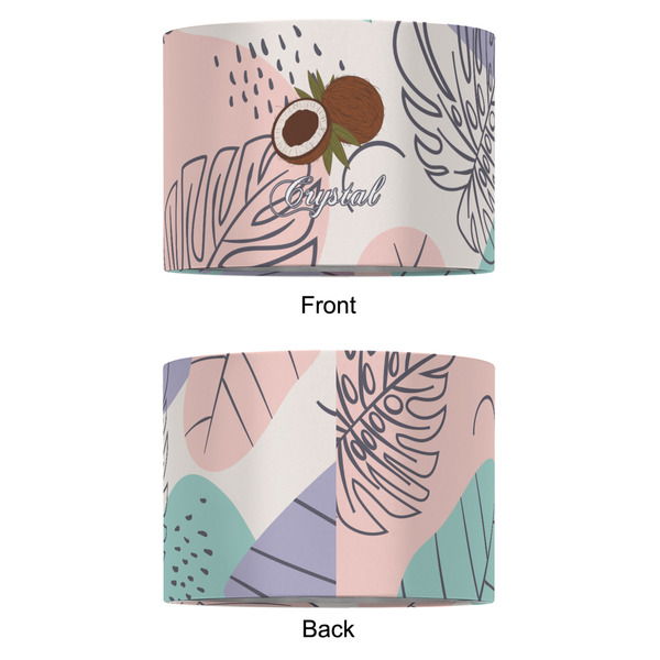 Coconut and Leaves 12" Drum Lampshade - APPROVAL (Fabric)