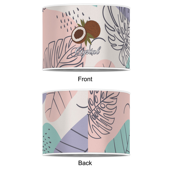 Coconut and Leaves 12" Drum Lampshade - APPROVAL (Poly Film)