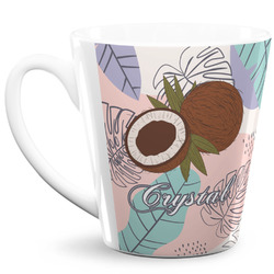 Coconut and Leaves 12 Oz Latte Mug (Personalized)