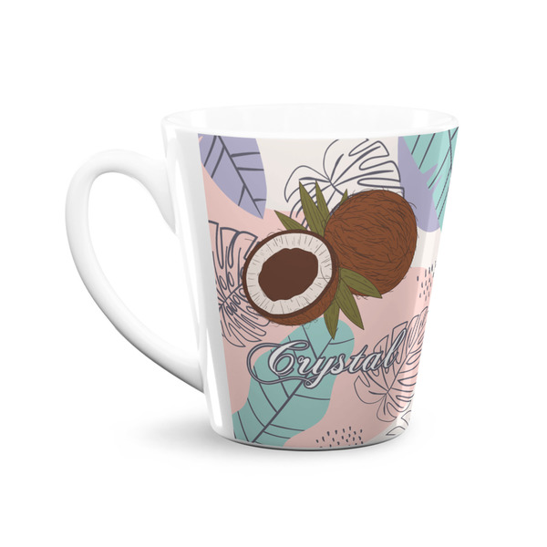 Coconut and Leaves 12 Oz Latte Mug - Front