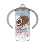 Coconut and Leaves 12 oz Stainless Steel Sippy Cup (Personalized)