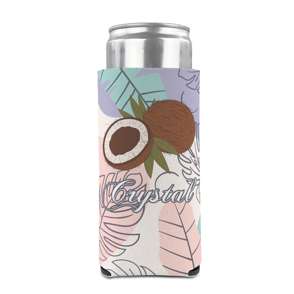 Coconut and Leaves 12oz Tall Can Sleeve - FRONT (on can)