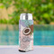 Coconut and Leaves Can Cooler - Tall 12oz - In Context