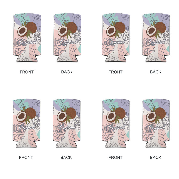 Coconut and Leaves 12oz Tall Can Sleeve - Set of 4 - APPROVAL