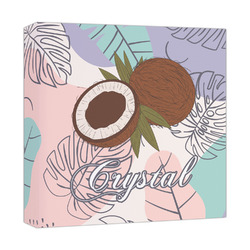 Coconut and Leaves Canvas Print - 12x12 (Personalized)