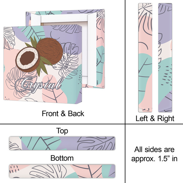 Coconut and Leaves 12x12 - Canvas Print - Approval