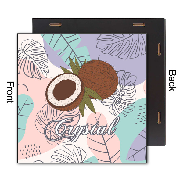 Coconut and Leaves 12x12 Wood Print - Front & Back View