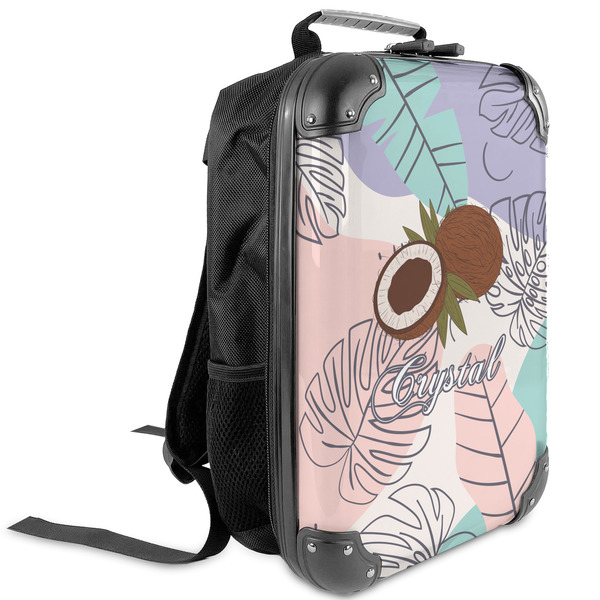 Custom Coconut and Leaves Kids Hard Shell Backpack (Personalized)
