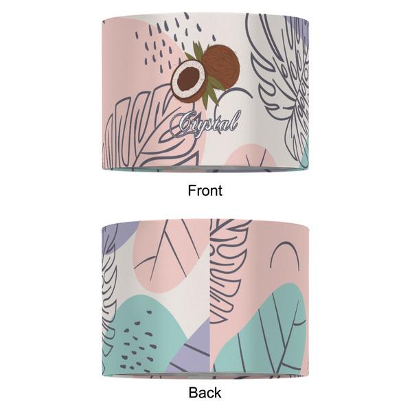Coconut and Leaves 16" Drum Lampshade - APPROVAL (Fabric)