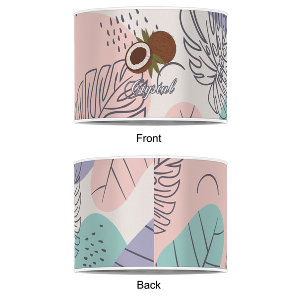 Coconut and Leaves 16" Drum Lampshade - APPROVAL (Poly Film)
