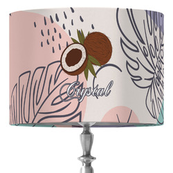 Coconut and Leaves 16" Drum Lamp Shade - Fabric (Personalized)