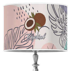 Coconut and Leaves 16" Drum Lamp Shade - Poly-film (Personalized)