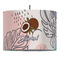 Coconut and Leaves 16" Drum Pendant Lamp - Fabric (Personalized)