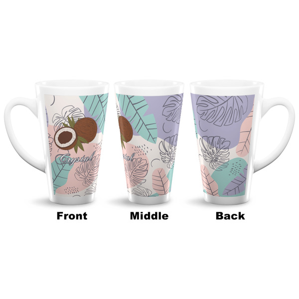 Coconut and Leaves 16 Oz Latte Mug - Approval