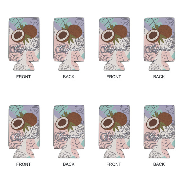 Coconut and Leaves 16oz Can Sleeve - Set of 4 - APPROVAL