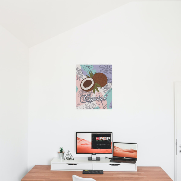 Coconut and Leaves 16x20 - Matte Poster - On the Wall