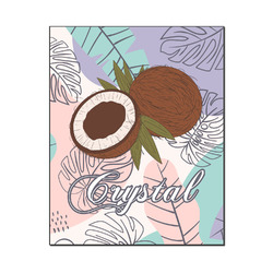 Coconut and Leaves Wood Print - 16x20 (Personalized)
