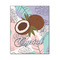 Coconut and Leaves Wood Print - 16x20 (Personalized)