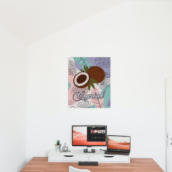Coconut and Leaves 20x24 - Matte Poster - On the Wall