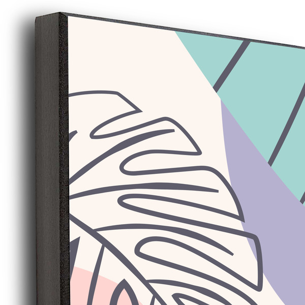 Coconut and Leaves 20x24 Wood Print - Closeup