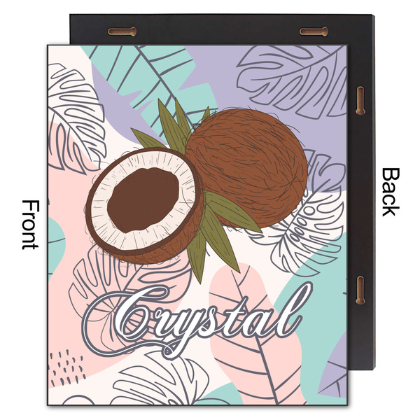 Coconut and Leaves 20x24 Wood Print - Front & Back View
