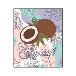 Coconut and Leaves Wood Print - 20x24 (Personalized)