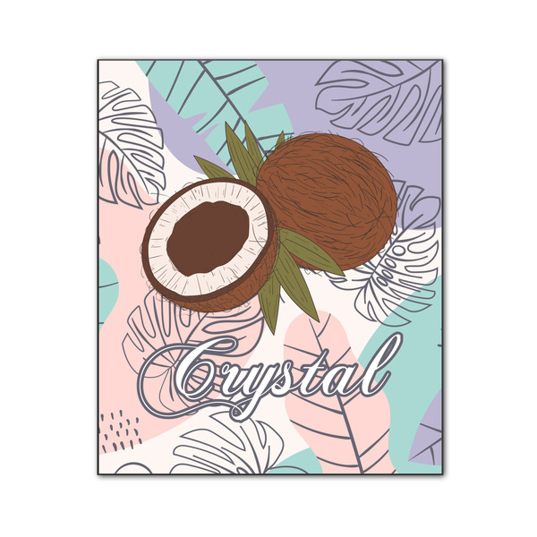 Custom Coconut and Leaves Wood Print - 20x24 (Personalized)