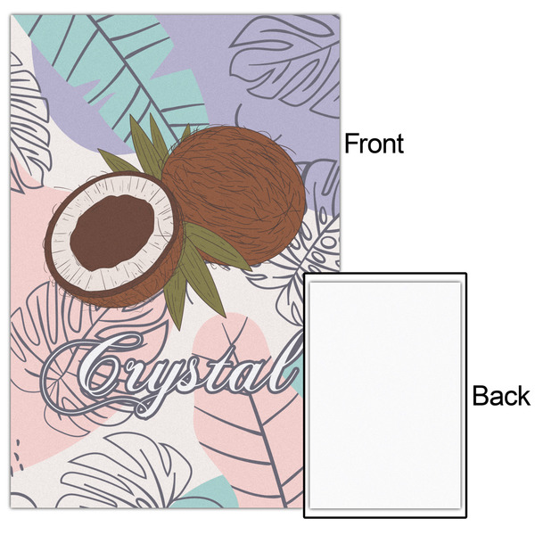 Coconut and Leaves 20x30 - Matte Poster - Front & Back