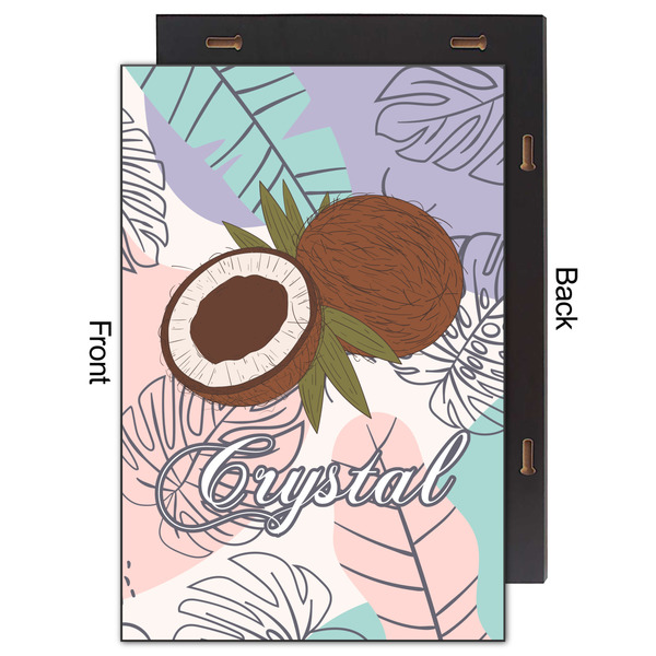 Coconut and Leaves 20x30 Wood Print - Front & Back View