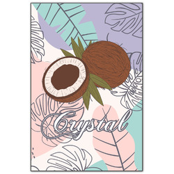 Coconut and Leaves Wood Print - 20x30 (Personalized)