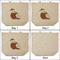 Coconut and Leaves 3 Reusable Cotton Grocery Bags - Front & Back View