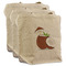 Coconut and Leaves 3 Reusable Cotton Grocery Bags - Front View