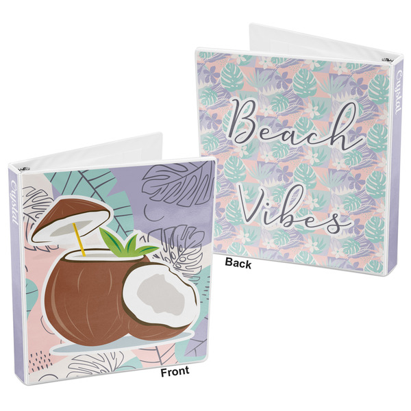 Coconut and Leaves 3-Ring Binder Front and Back