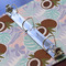 Coconut and Leaves 3 Ring Binders - Full Wrap - 1" - DETAIL