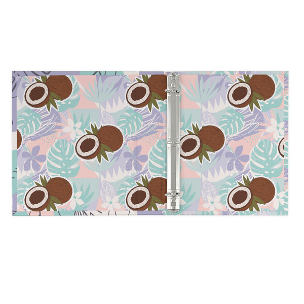 Coconut and Leaves 3 Ring Binders - Full Wrap - 1" - OPEN INSIDE