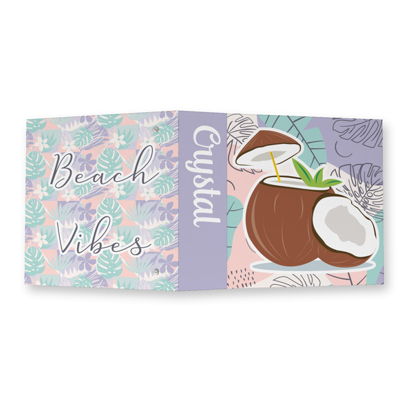 Coconut and Leaves 3 Ring Binders - Full Wrap - 2" - OPEN OUTSIDE