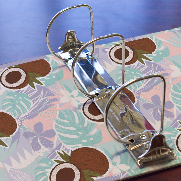 Coconut and Leaves 3 Ring Binders - Full Wrap - 3" - DETAIL