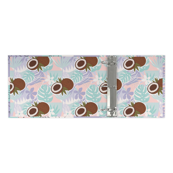 Coconut and Leaves 3 Ring Binders - Full Wrap - 3" - OPEN INSIDE