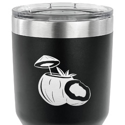 Coconut and Leaves 30 oz Stainless Steel Tumbler